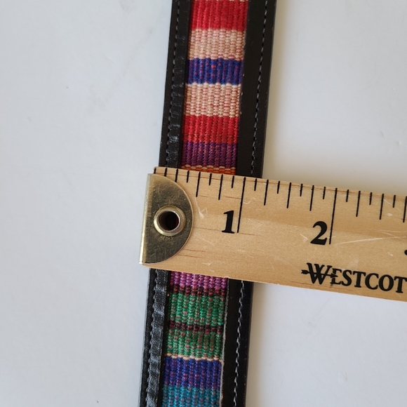 Western genuine leather boho belt black - Picture 7 of 10